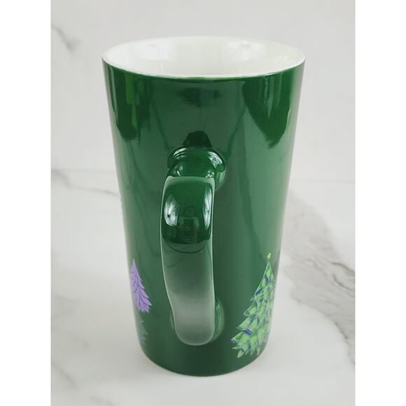 Starbucks Tall Coffee Mug Mermaid Logo 16oz Holiday 2020 Green Tree 6" Christmas - Picture 4 of 13